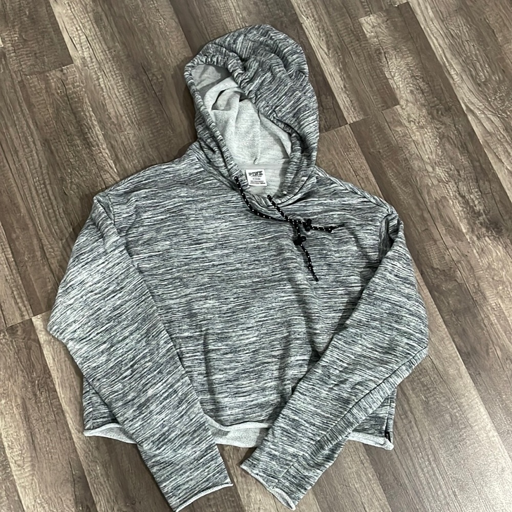 Victoria’s Secret Pink crop hoodie, partial open back size medium